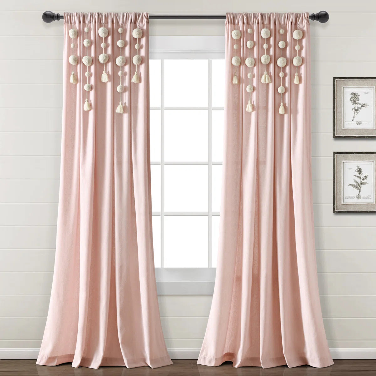 New Cotton Blend Semi Sheer Curtain Single Panel 52x84