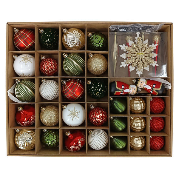 80 Shatter-Resistant Christmas Ornaments Set