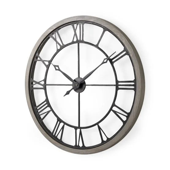 Mething Gray 31.5" Large Farmhouse Wall Clock 69348