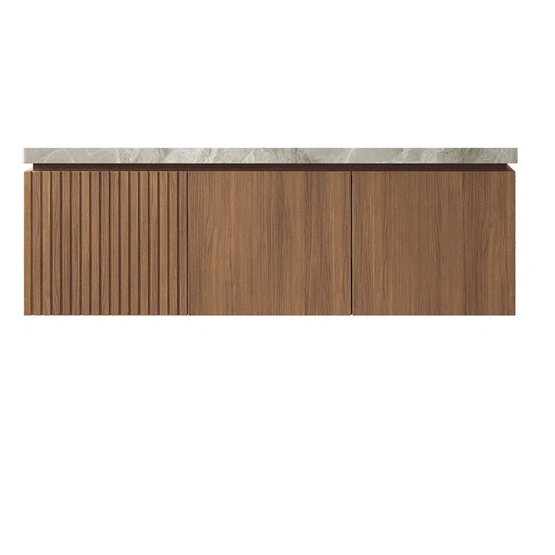 48" MURI Brown Oak Cabinet only, NO Basin and Top, NO Faucet and Sink Cover