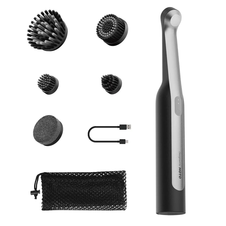 New HOTO Rechargeable Electric Rotating Scrub Brush