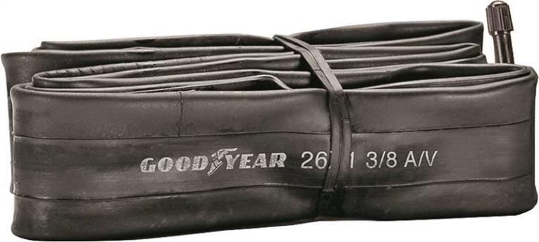 Goodyear 91080 Bicycle Tube, For Use With 26 x 1-3/8 in Width Bicycle Tires, Butyl Rubber, Black