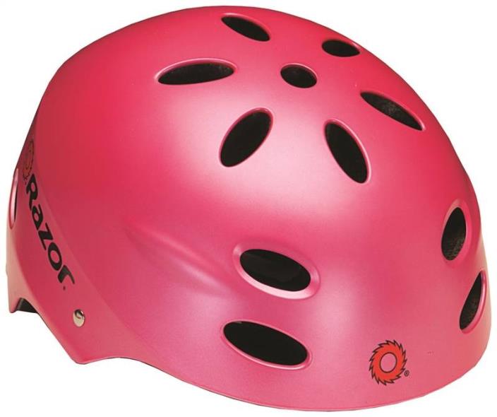 Razor V17 Youth Skateboard and Scooter Sport Helmet, Satin Pink | 97783
