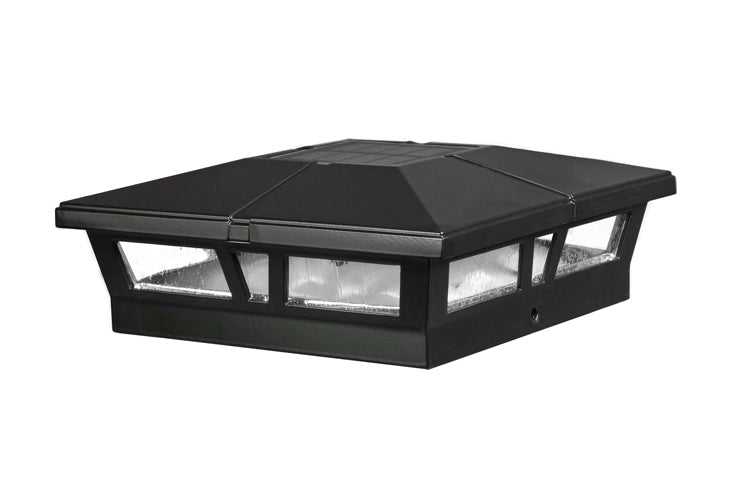 6X6 Black Aluminum Cambridge Solar Post Cap