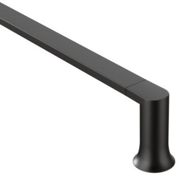Moen BH3824BL Genta Modern 24-Inch Towel Bar, Matte Black