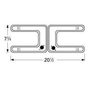 Zinc plated steel twin venturi for Fiesta brand gas grills