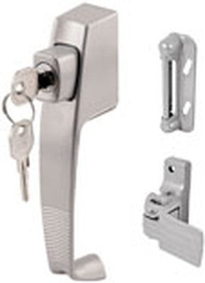 Prime-Line Products K 5089 Push Button Lock with Key and 1-3/4-Inch Hole Center, Aluminum