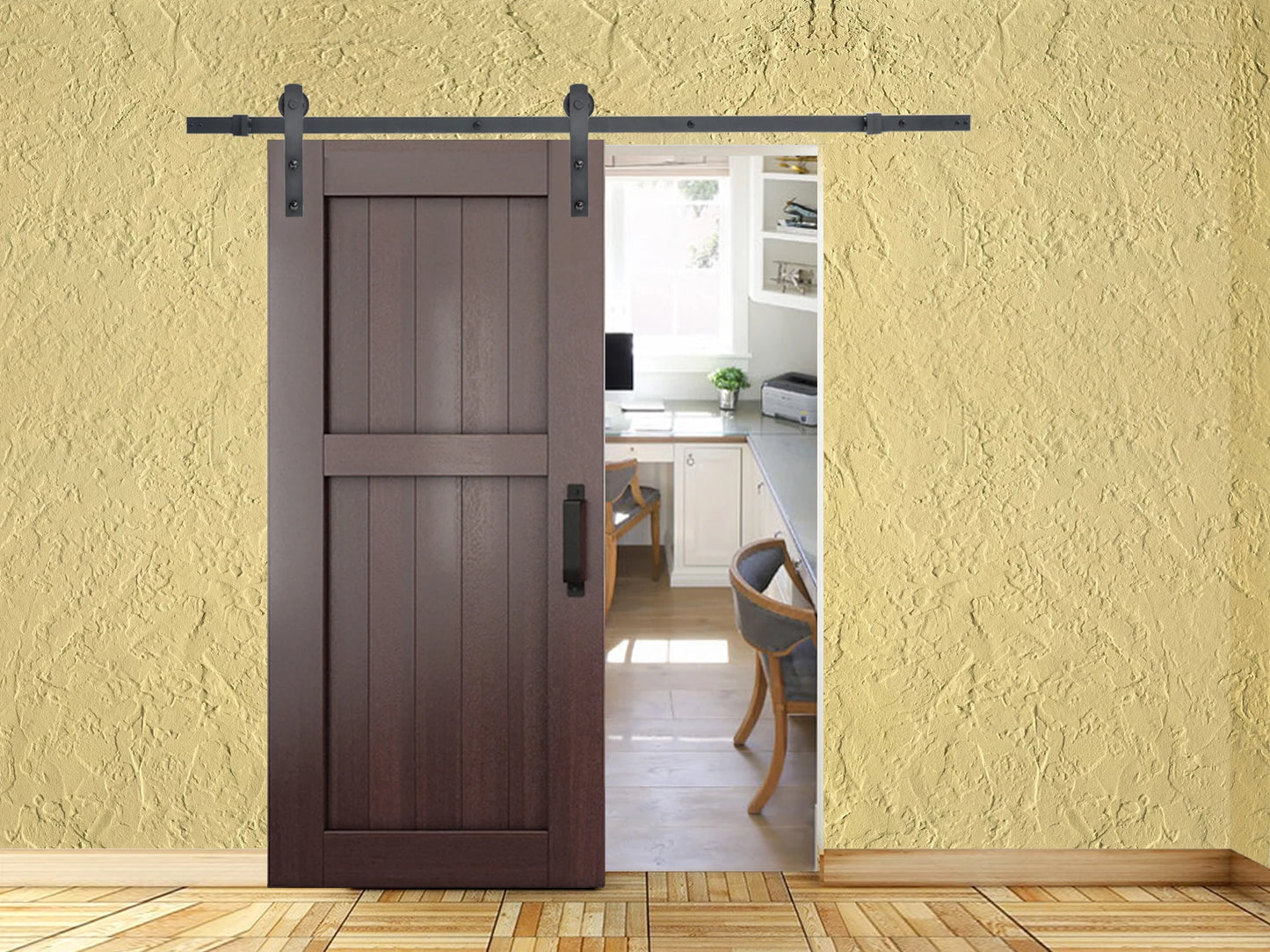 CAL HOME Sliding Door Hardware TMS SWD11 8 ft Dark-CT H336H15Y0168