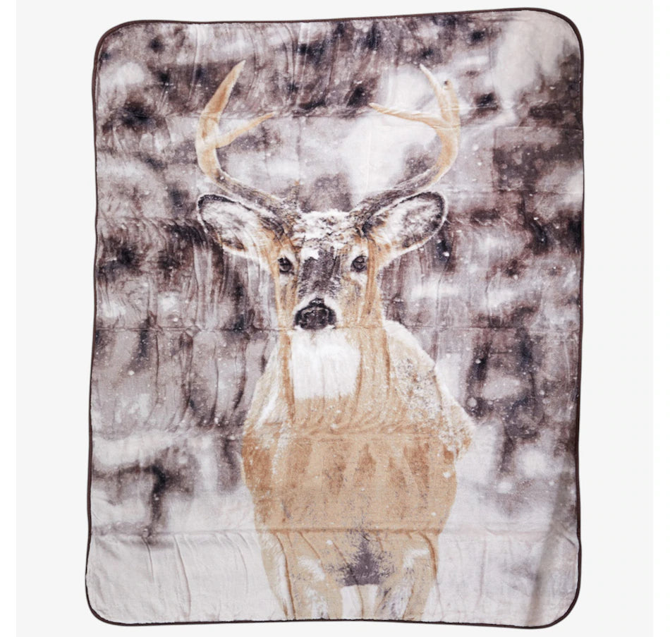 Shavel High-Pile Throw (60" x 80") Deer Design