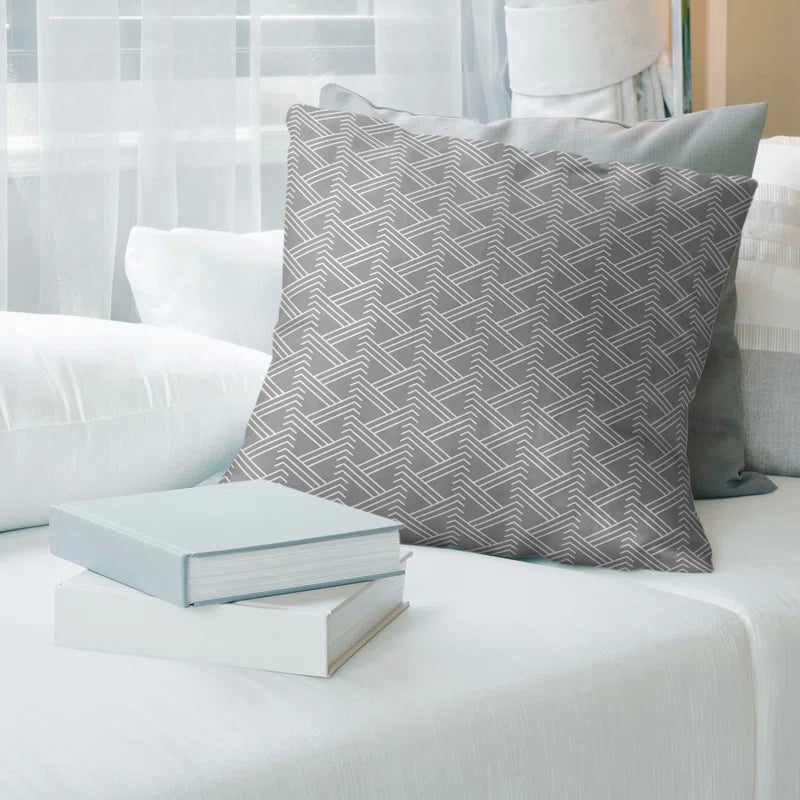 Patricia Geoffrey Geometric Reversible Throw Pillow