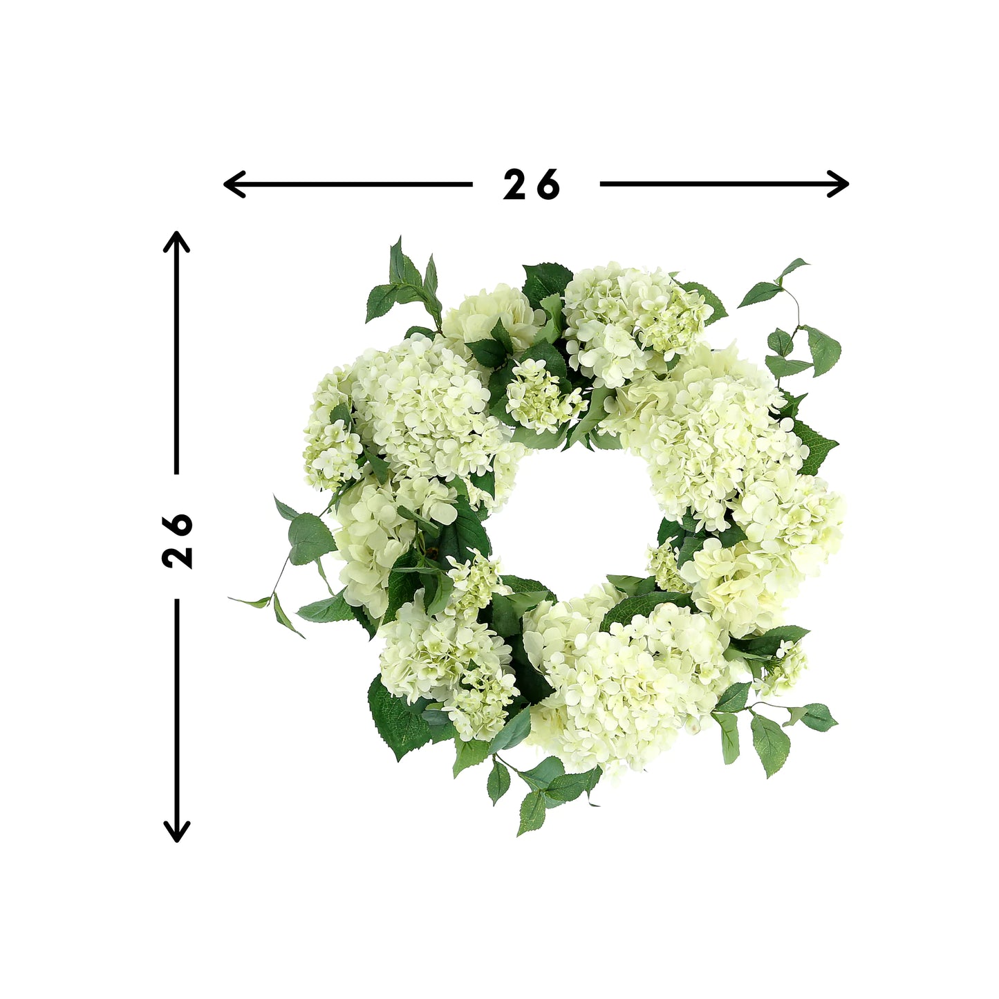 New 26" Assorted Hydrangea Wreath with Buds