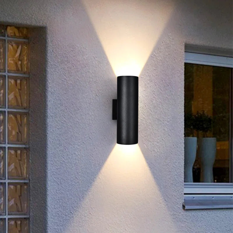 Breshawna Aluminum Matte Black Outdoor Armed Sconce