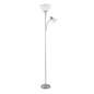 Carleshia/Delilah 72" torchiere floor lamp Satin Silver