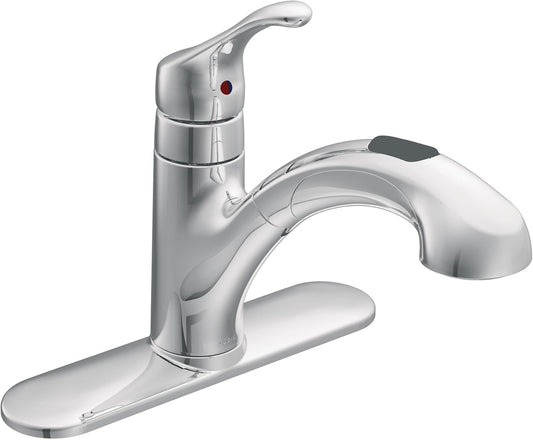 USED MOEN Faucet CA87316C Chrome Single Pull Out Faucet