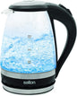 Salton Cordless Electric Glass Kettle - Compact 1.5L/Quart Water Boiler and Tea Heater with Automatic Shut-Off and Boil-Dry Protection