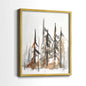 Rustic Evergreens I-Premium Gold Framed Wall Print 29x46 -Ready to Hang