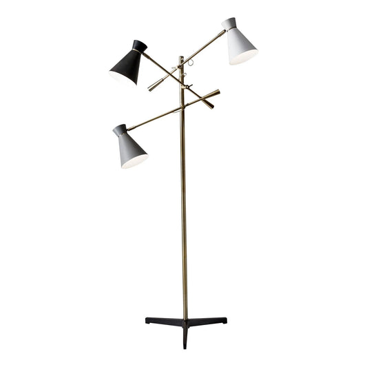 Adesso Lyle 71 in. Brass Floor Lamp