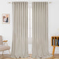New Toyoko Linen Blended Semi-Sheer Back Tab Curtain Pair (Set of 2) 52x106