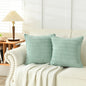 Set of 2 Boucie Ottoman Decorative Pillow Covers Farmhouse Boho Corduroy