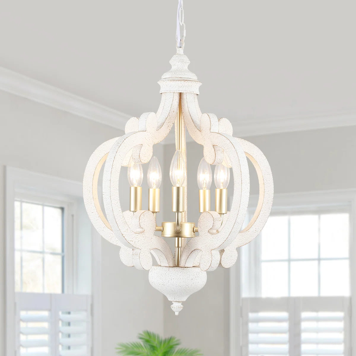 Tinnin 5-light Dimmable Geometric Chandelier