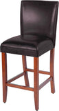 Taib 29" Luxury Faux Leather Bar Stool Black