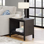 WAMPAT 23.6" Side Table Small End Table for Bedroom, Wood Nightstand with Storage