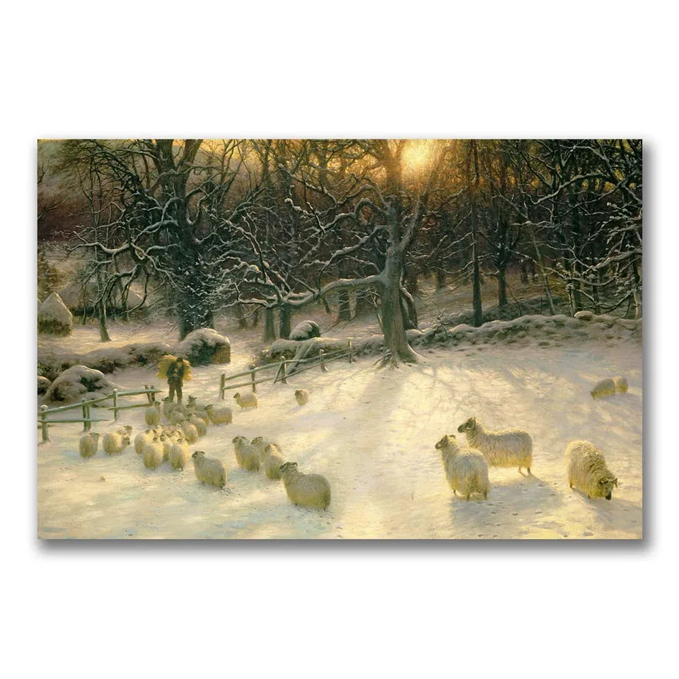 “The Shortening Winter’s Day Is Near A Close” by Joseph Farquarst Wall Art