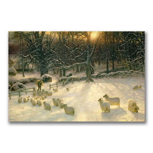 “The Shortening Winter’s Day Is Near A Close” by Joseph Farquarst Wall Art