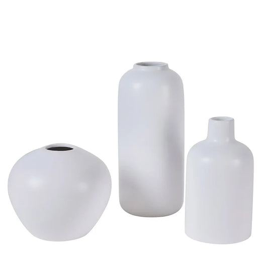 VCNY - Set of 3 Stoneware Vases White