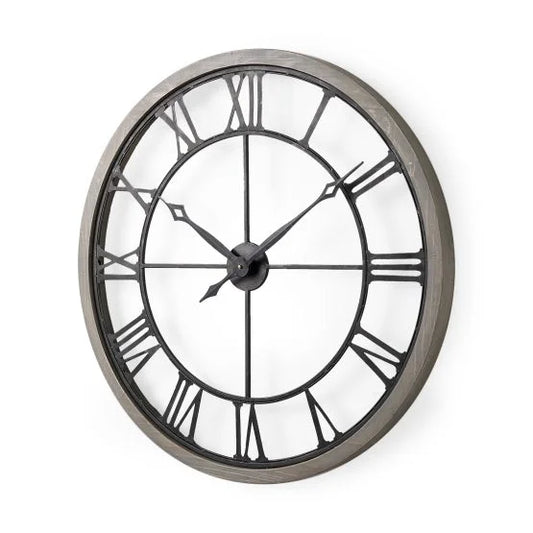 Mething Gray 31.5" Large Farmhouse Wall Clock 69348