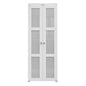 30 in. x 80 in. 3-Lite Frosted Glass Solid Core MDF White Closet Bi-fold Door
