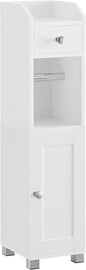 VASAGLE Small Bathroom Storage Cabinet, Toilet Paper Holder with Storage Cabinet, Bathroom Organizer with Adjustable Shelf