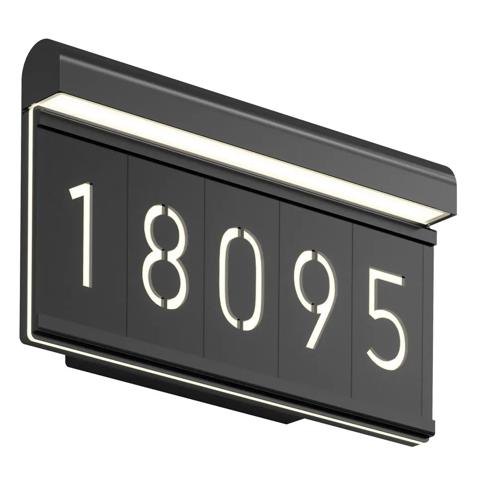 Artika Bowen Outdoor LED Address Light, Black