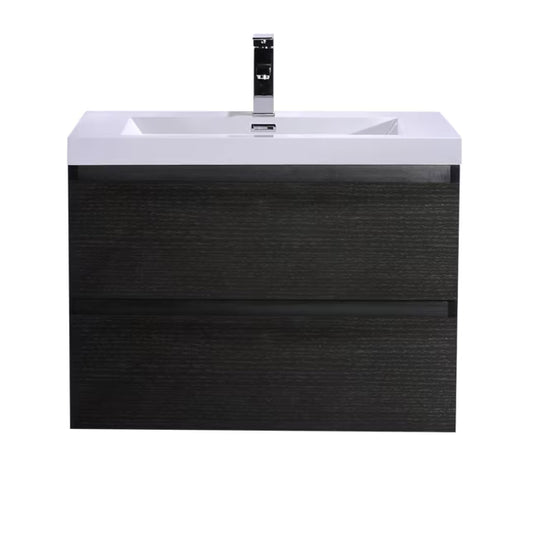McConnico 29.5" Single Bathroom Vanity Rich Black