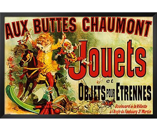 Aux Buttes Chaumont Jouets French Advert Framed Wall Art Print