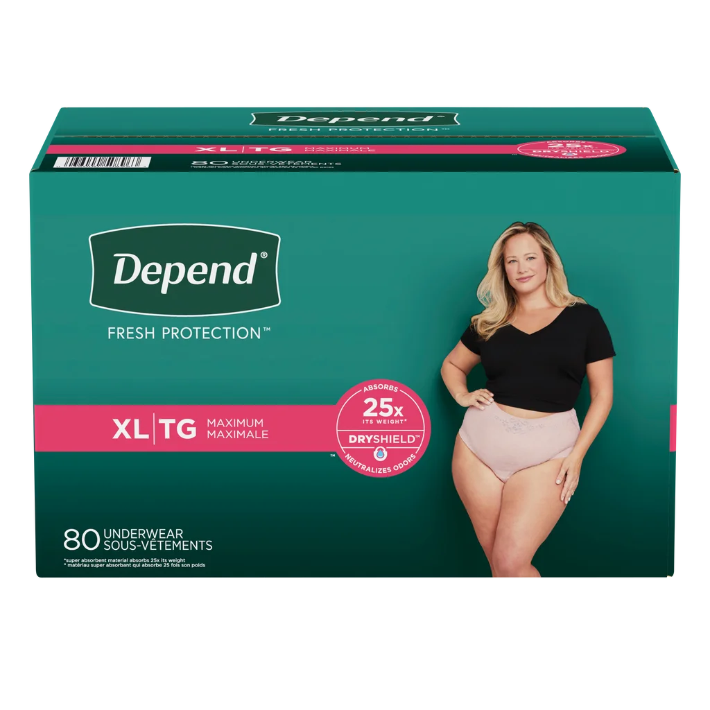 Depend Women's Underwear & Maximum Absorbency Extra Large 60