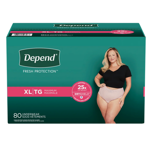 Depend Women's Underwear & Maximum Absorbency Extra Large 60