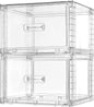 2 Pack 15QT Clear Stackable Storage Drawers,Easily Assemble Closet Organizers,Plastic Storage Bins