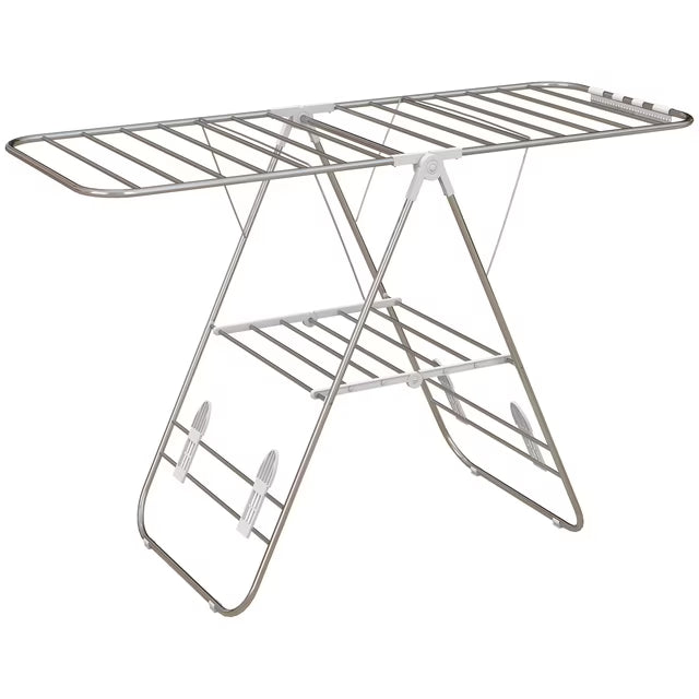 HOMCOM Clothes Drying Rack, 2-Tier Foldable Adjustable Laundry Rack