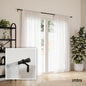 Umbra Cappa 1" Adjustable Curtain Rod for Windows - 66" to 120" Drapery Rod, Brushed Black