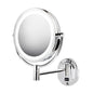Jerdon 8" Lighted Wall Mount Magnified Makeup Mirror, Direct Wire
