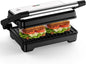 YASHE Panini Grill Press, 1200 W Sandwich Maker, Panini Maker with Non-Stick Coated Cast Aluminum Plates