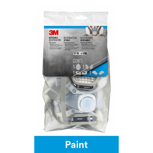 3M P95 Disposable Paint Project Respirator Kit, Medium (1 Mask, 1-Pair Cartridges, 1-Pair Filters and 1-Pair Retainers)