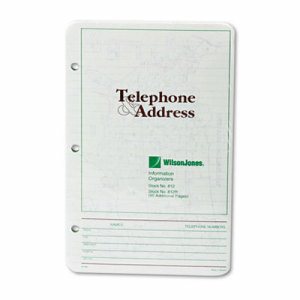 Looseleaf Phone/Address Book Refill, 5 1/2 x 8 1/2, 80 Sheets
