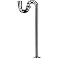 PlumbPak PP20255 S-Trap Without Cleanout, 1-1/4 in, Flanged, Brass