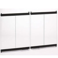 FMI BDB42 Comfort Flame Extruded Bi-Fold Door, For Use With FMI Bungalow, Aluminum/Glass, Brushed Brass, Black