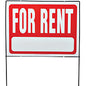 Hy-Ko RSF 2-Sided Weatherproof Real Estate Sign, For Rent, 24 in W x 18 in L