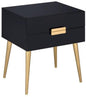 20" X 16" X 24" Black And Gold Metal End Table