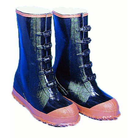 Over-the-Shoe 5 Buckle Artic Boots, 14 in. High, Size 16, Black with Maroon Sole