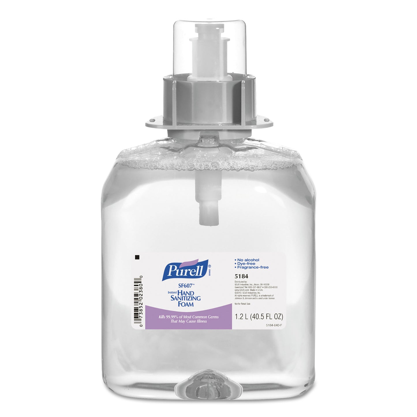 SF607 Instant Hand Sanitizer Foam, 1200 mL Refill, Clear